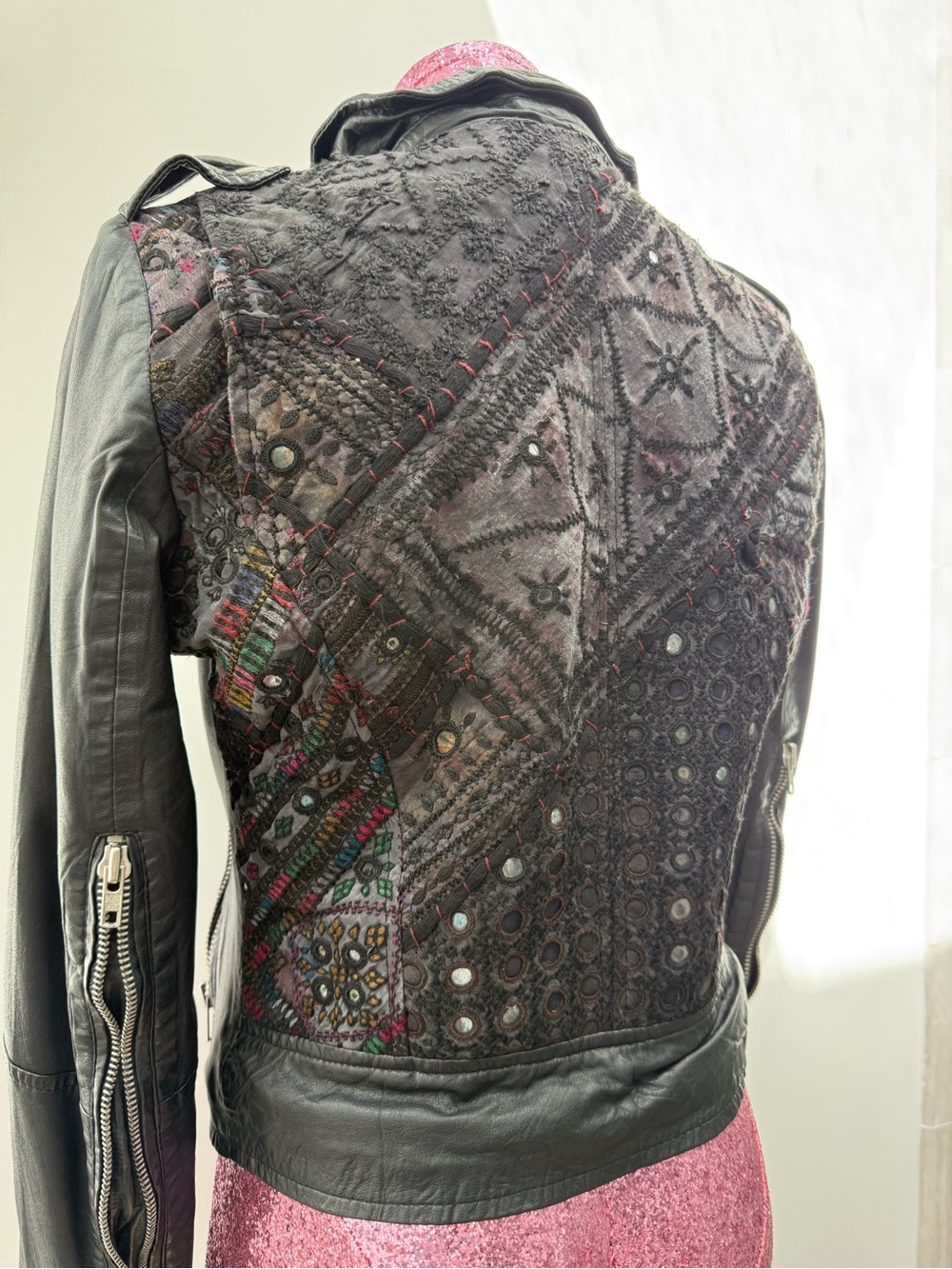 Muubaa Aztec Free People Leather Jacket RARE - Picture 9 of 16